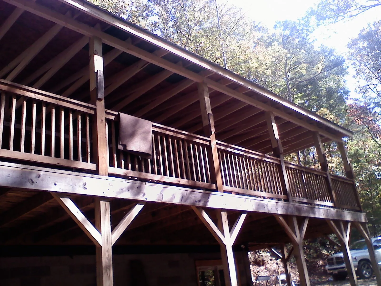 Timber framing under a new elevated porch and deck — Roof Leak Repair in Nelliston by Roofing Brothers